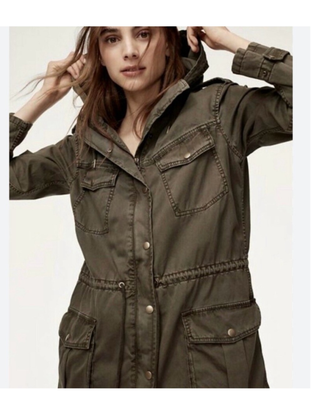 ARITZIA Talula Trooper Jacket Utility Jacket Women XS Army Green Khaki Military